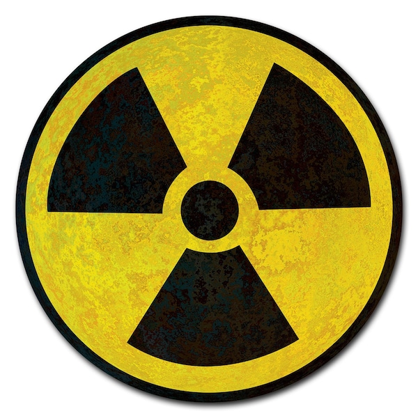 Radioactive Circle Corrugated Plastic Sign